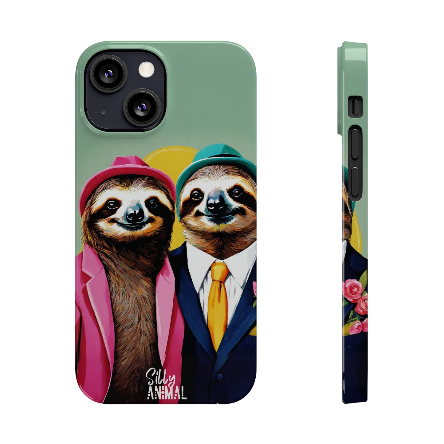 Retro Sloth Couple Phone Case