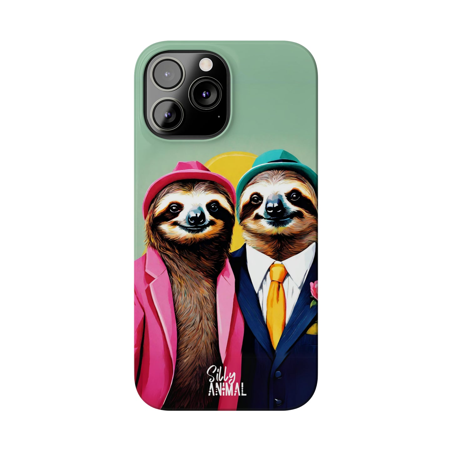 Retro Sloth Couple Phone Case