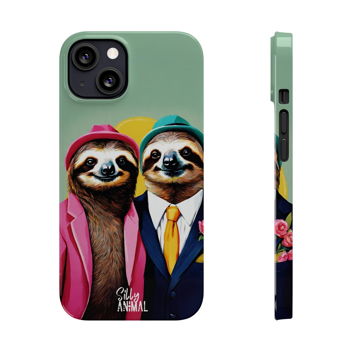 Retro Sloth Couple Phone Case