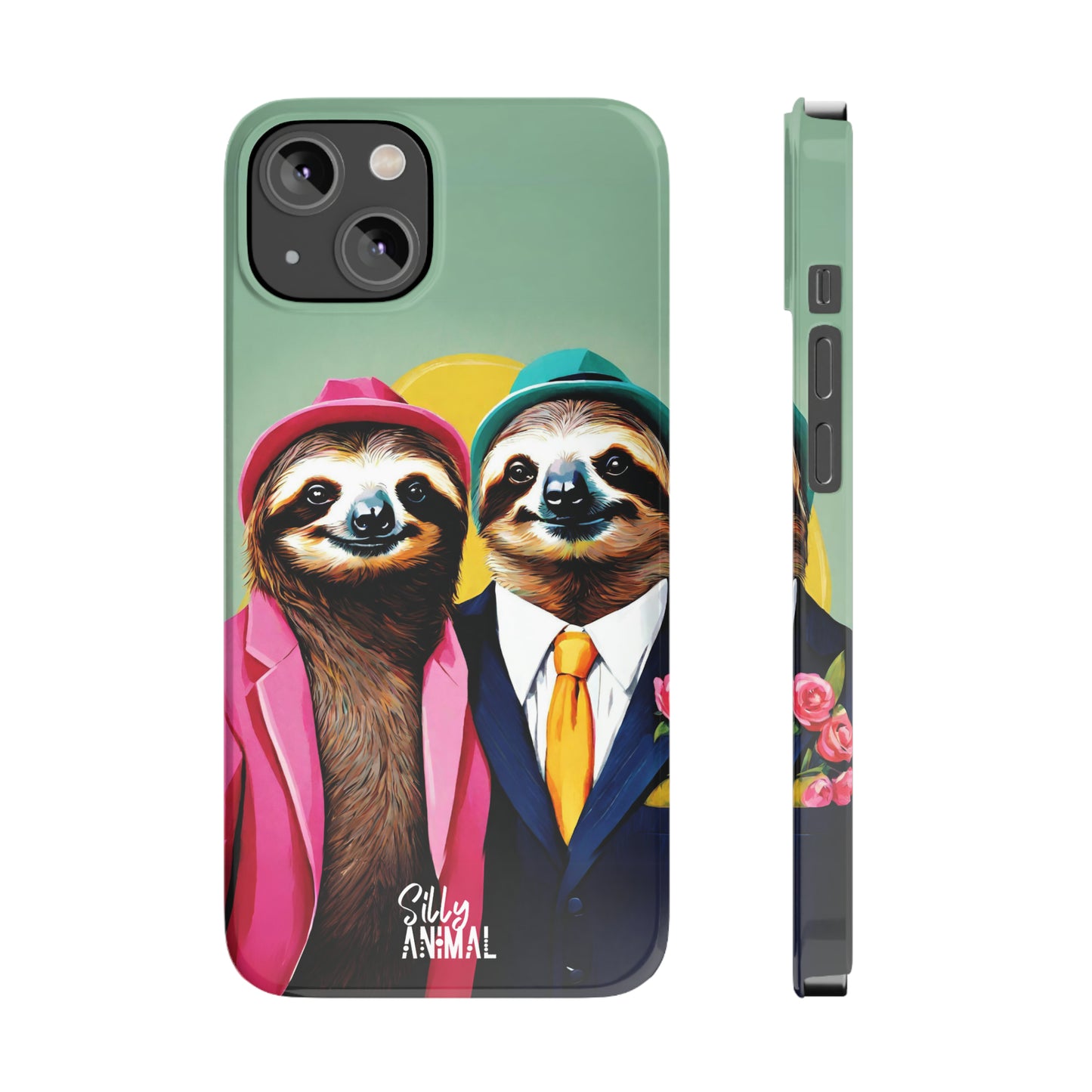 Retro Sloth Couple Phone Case