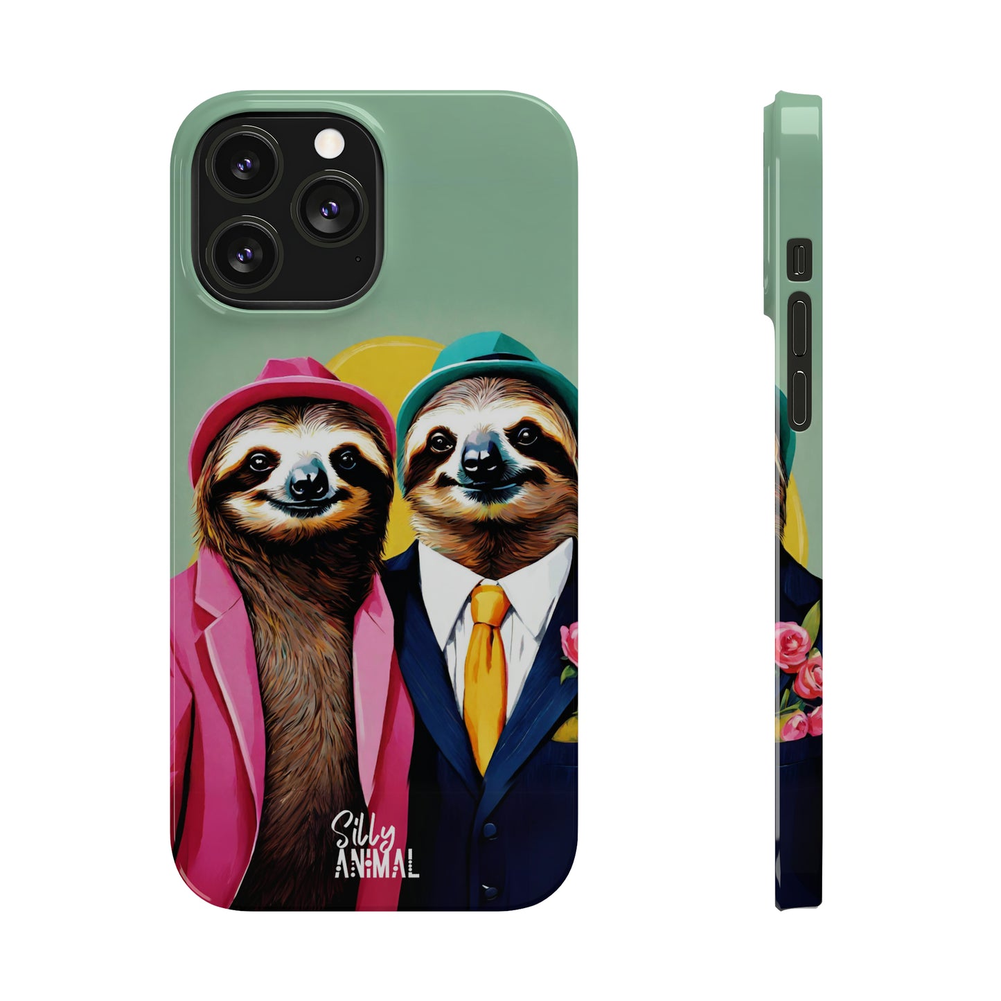 Retro Sloth Couple Phone Case