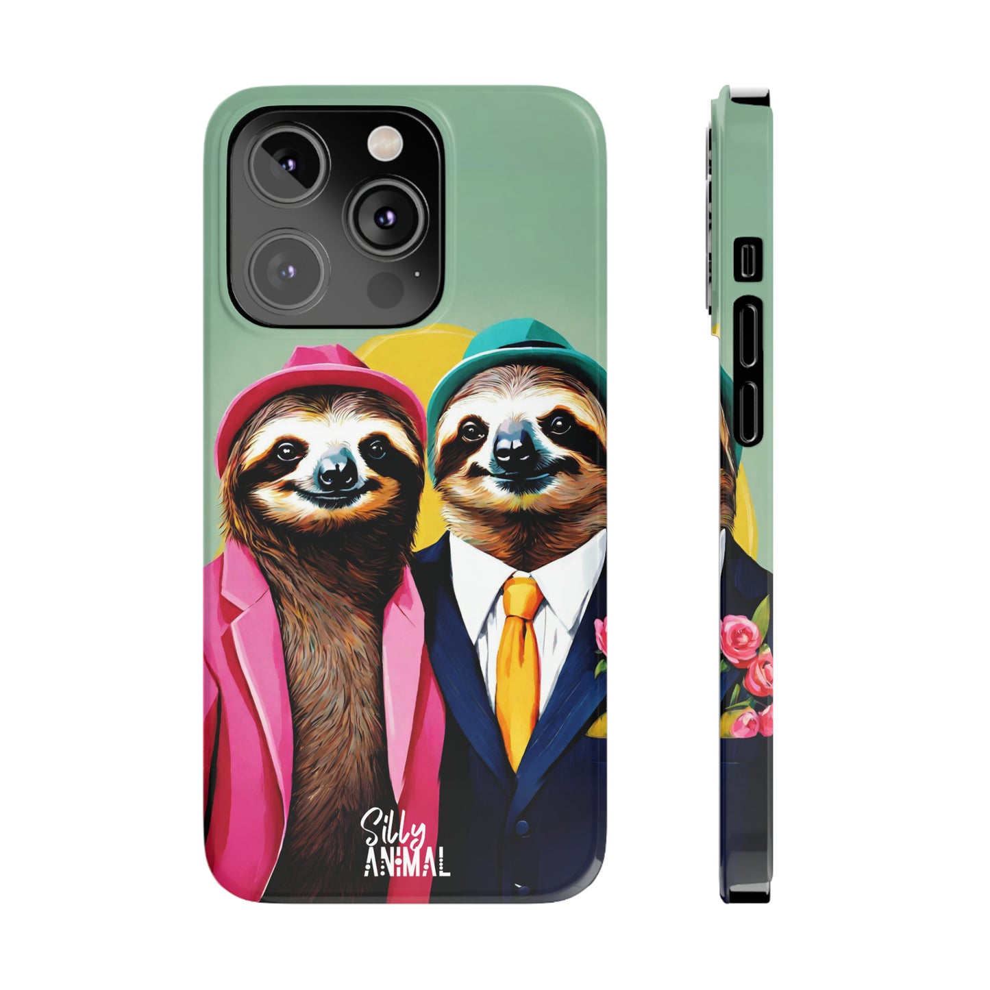 Retro Sloth Couple Phone Case