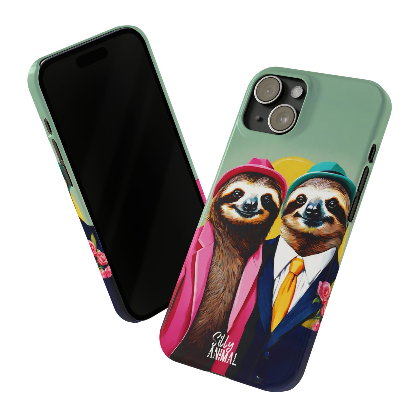 Retro Sloth Couple Phone Case