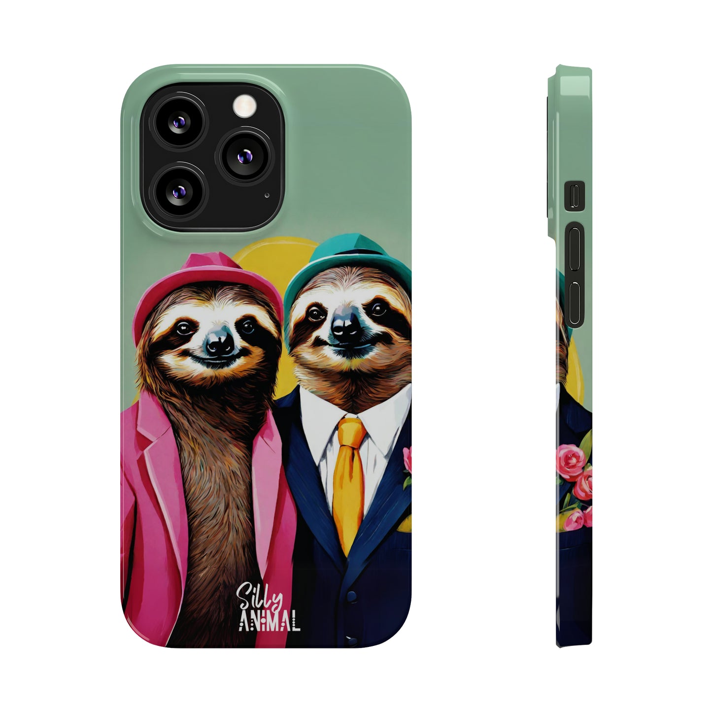 Retro Sloth Couple Phone Case