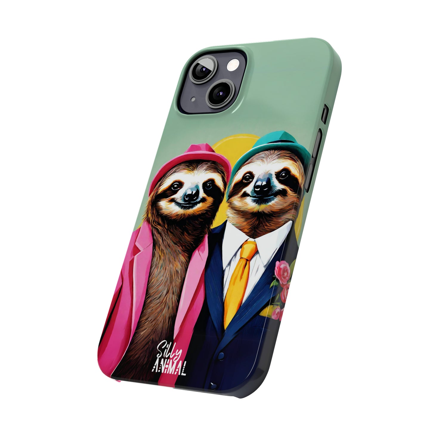 Retro Sloth Couple Phone Case