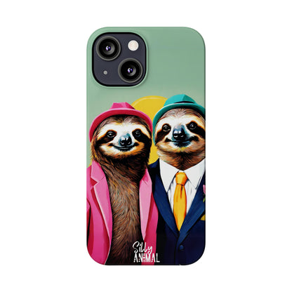 Retro Sloth Couple Phone Case