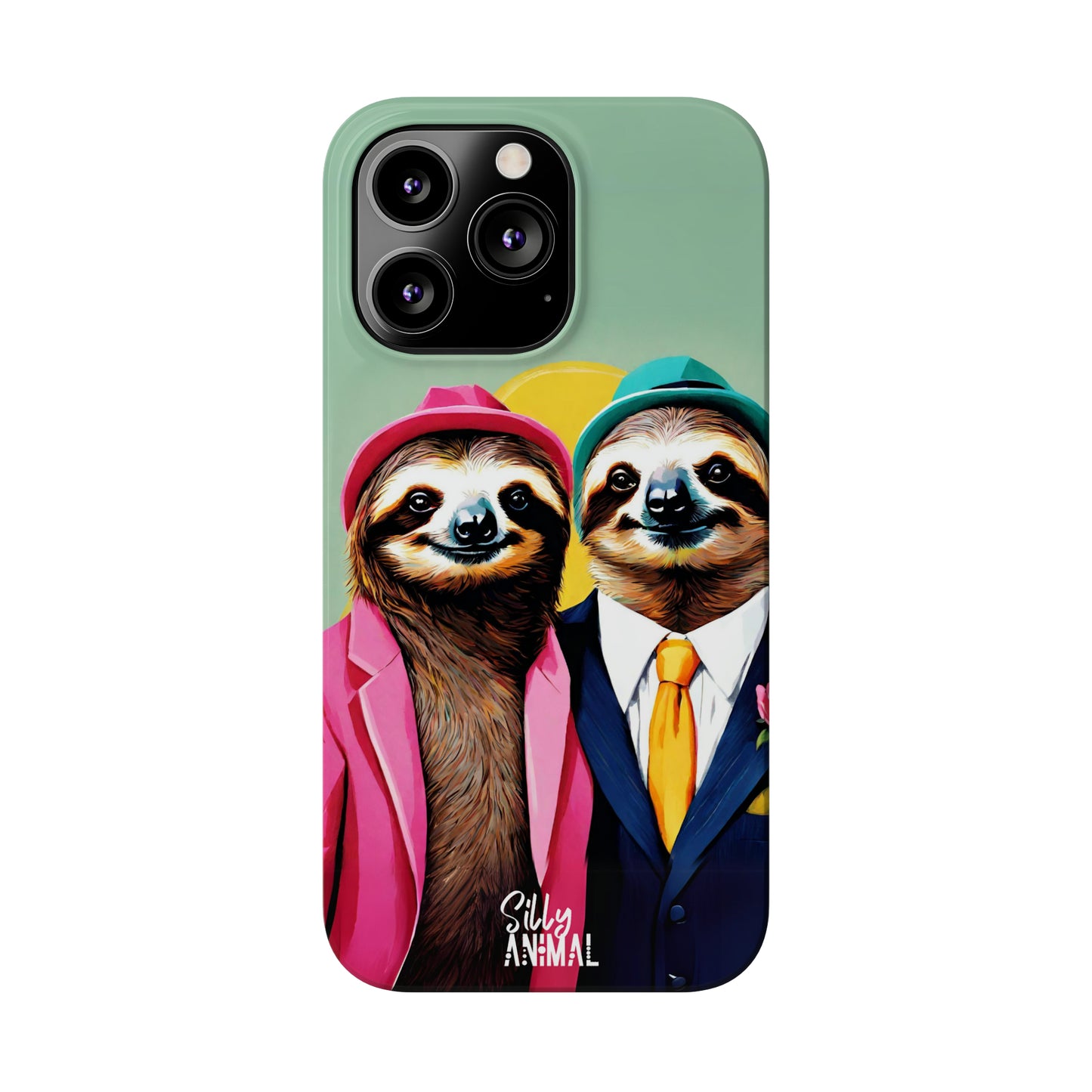 Retro Sloth Couple Phone Case